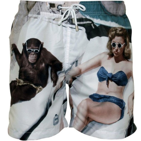 Franks Bathers Print Swim Shorts LIMITED EDITION Size XL NWT - Picture 4 of 15